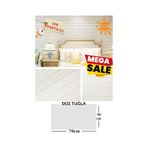 Beyaz Ekru Düz Tuğla Kendinden Yapışkanlı Esnek Silinebilir Duvar Paneli Kağıdı 1 Adet 70x38cm Nw63