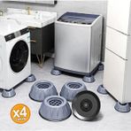 Beyaz Eşya Altlığı Ayağı 4 Adet Çamaşır Bulaşık Makinası Buzdolabı Yükseltici ve Titreşim Önleyici