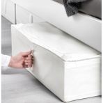Beyaz Fermuarlı Düzenleme Kutusu 63X53X19 Cm, Polyester Hurç, Saklama Çözümü - Ahşap - Bej - Siyah - Seçenek 1