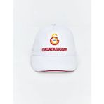 Beyaz Galatasaray Nakışlı Erkek Çocuk Kep Şapka