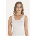 Beyaz Geniş Askılı Seamless Atlet Body