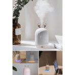 Beyaz Geyik Hava Nemlendirici Ultrasonik Aromaterapi Difüzör ile Renkli LED Gece Işığı Mini Yağ Difü