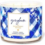 Beyaz Gingham Büyük Mum - Sıcak ve Şık Dekorasyon Ürünü - Seçenek 1
