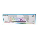 Beyaz Gökkuşağı Işıklı Usb Kablolu Oyuncu Klavye - Mouse Set (5365)
