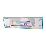 Beyaz Gökkuşağı Işıklı Usb Kablolu Oyuncu Klavye - Mouse Set (5433)
