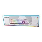 Beyaz Gökkuşağı Işıklı Usb Kablolu Oyuncu Klavye - Mouse Set