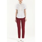 Beyaz Ipek Garnili Poplin Gömlek 10440 - 00Beyaz - 38
