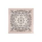Beyaz Jas İpekli Baskılı Kare Şal 70x70 cm