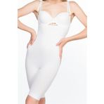 Beyaz Kadın Göğüsü Açık Uzun Paçalı Toparlayıcı Body Vücut Korse, L, LZ15006-19804IGP27191854