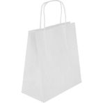 Beyaz Kağıt Çanta 32 x 12 x 41 cm Burgu Saplı 50 Adet