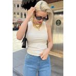 Beyaz Kalın Askılı Regular Kesim Basic Atlet MG2059