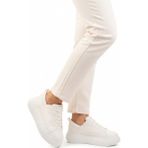 Beyaz Kalın Taban Bağcıklı Unisex Spor Ayakkabı Oz-03 Z - 001-Beyaz