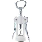 Beyaz Kanatlı Tirbuşon Şarap Açacağı – Paslanmaz Çelik Vidalı, Ergonomik Kollu, Klasik Şişe Açacağı – 15 cm