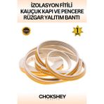 Beyaz Kapı ve Pencere Rüzgar Yalıtım Bandı Izolasyon Fitili Kauçuk 2MMX5MT (2li Fitil)