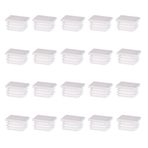 Beyaz Kare Plastik Tapalar, 20 Adet Tüp İç Uç Kapakları, 15 mm x 15 mm Kapak Mobilya Sandalyesi Masa Bacak Masaları Ayak, Boru