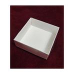 Beyaz Karton Kutu Asetat Kapaklı 50 Adet 8X8X3
