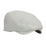 Beyaz Kasket Pamuklu London Flat Cap Şapka