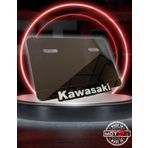 Beyaz Kawasaki Logolu Premium Pleksi Plakalık 19X11,5 Cm