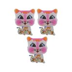 Beyaz Kedi 3 Adet Büyük Boy 41cmx54cm Folyo Balon (Helyum) No:17