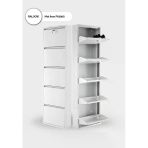 Beyaz Kilitli Metal Ayakkabilik Mac5 - 5 Kapakli - 50X15x169 H