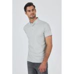 Beyaz Kısa Kol Düz Suprem Polo Yaka Cepsiz Pamuklu Casual Slim Fit Tişört 1011250160