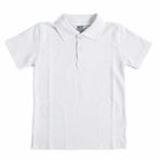 Beyaz Kısa Kol Düz Yakalı 6-16 Yaş Çocuk Okul Lakos Tişört T-shirt - 80238-Beyaz