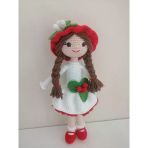 Beyaz Kokina Çiçeği Bebek Amigurumi Organik Oyuncak