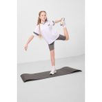 Beyaz-Koyu Gri V Yaka Kemer Detaylı Standart Fit Performans Kız Çocuk Tayt Takım - 75187 - 8 - 9 Yaş - Beyaz - Koyu Gri