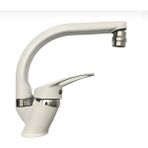 Beyaz Krom Oynar Başlıklı Banyo Lavabo Bataryası Musluğu Çift Su Girişli