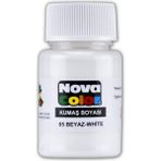 Beyaz Kumaş Boyası Tişört Çanta Tekstil Boyası 30 ml 1 Adet Nova Color Kumaş Boyası Beyaz 1 Adet