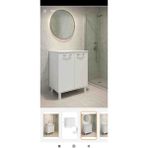 Beyaz Lavabo Altı Dolap 10cm plastik Ayaklı