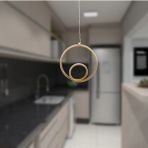 Beyaz Ledli Modern Eskitme Kasa Sarkıt Avize, Şık ve Renkli Tasarım - Açık Beyaz - Gri - Seçenek 1