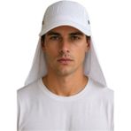 Beyaz Lejyoner Şapka Uv Korumalı Ense Kapamalı Yazlık Unisex Outdoor - Standart