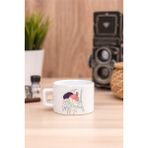 Beyaz Love In Paris Baskılı Seramik Kahve Kupası - 199 ml