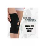 Beyaz Medikal Silikon Patella Ligament Destekli Neopren Dizlik Battal Boy Standart