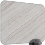 Beyaz Mermer Desenli Oyuncu Gaming Mouse Pad Kauçuk Kaymaz Taban Mousepad (V2, 48x40 XXL)