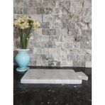 Beyaz Mermer Kesme ve Sunum Tahtası 25×35 Cm, Şık ve Kullanışlı Tasarım - Ahşap - Bej - Siyah - Seçenek 1