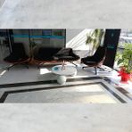 Beyaz Mermer Yuvarlak Orta Sehpa (Çap 90 cm – Yükseklik 30 Cm)