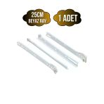 Beyaz Metal Çekmece Rayı Tekerlekli Mobilya Dolap Çekmece Rayı(Beyaz)(Takım)(Metal) 25Cm 25Cm - 1 Adet