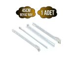 Beyaz Metal Çekmece Rayı Tekerlekli Mobilya Dolap Çekmece Rayı(Beyaz)(Takım)(Metal) 45Cm 45Cm - 1 Adet