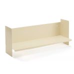 Beyaz Metal Duvar Rafı - Masa Üstü Kitaplık Ve Çok Amaçlı Ofis Düzenleyici 21X70 Cm