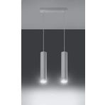 BEYAZ METAL LED AVİZE BEYAZ LED AMPULLÜ İKİLİ SIRSALI MYL003002