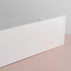 Beyaz Metal Perde Valance Kutusu Braketler ve Vidalar 170 cm Tavan Parça Kapağı Oturma Odası Yatak Odası ve Banyo için Şık Pelmet Kurulu Çözümü