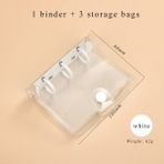 Beyaz Mini Jıanwu Yaratıcı Sevimli Şeffaf 3 Halka Mini Gevşek Yaprak El Kitabı Öğrenci Taşınabilir Dizüstü Klasör Kawaii Okul Malzemeleri (Yurt Dışından) - Renkli - Notebooks