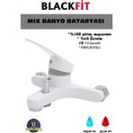 Beyaz Mix Banyo Bataryası Aç Kapa Duş Çeşmesi Musluğu