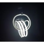 Beyaz Modern Sarkıt LED Avize - Gümüş