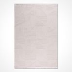 Beyaz Modern Sisal Modern Geometrik Etnik Desenli Boho Makinada Yıkanabilir Hafif Hav Toz Vermez Leke Tutmaz Kaymaz Taban Dijital Makine Baskı Halı Oturma Odası Salon Yolluk Koridor Mutfak Halısı