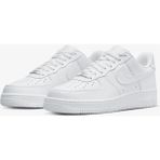 Beyaz Nike Air Force 1'07 Unisex Spor Ayakkabı Bağcıklı Hafif ve Esnek Yapı ile Günlük Kullanıma Uygun - Beyaz - Beyaz