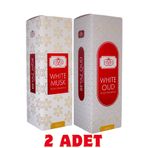 Beyaz Oud & White Oud ve Beyaz Misk & White Musk Oda Ve Kumaş Spreyi Seccade Spreyi Oda Kokusu Koku 400 ml