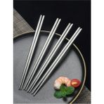 Beyaz Paslanmaz Çelik 5'li Chopstick Seti 22,5cm, Şık ve Dayanıklı Kullanıma Uygun. - Seçenek 1